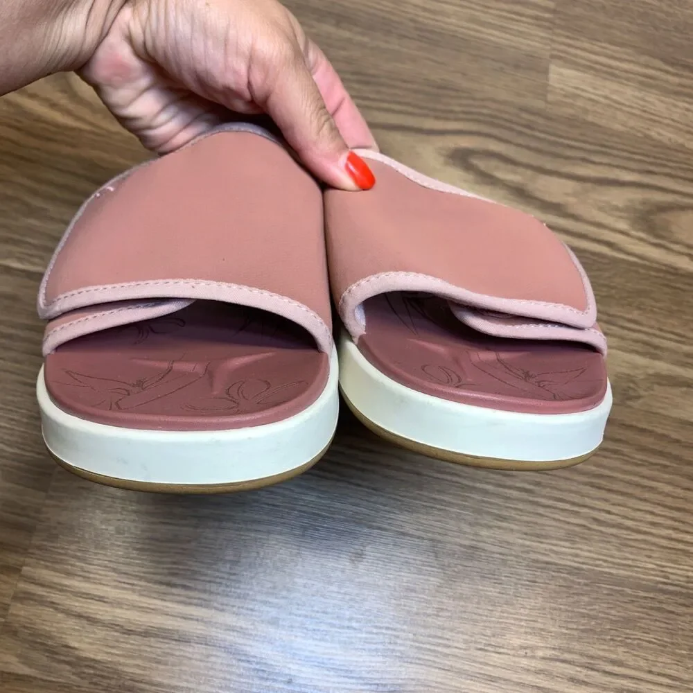 Olukai Nu'a Olu Sandals Womens 10 Pink Comfort Slide Slip On Open Toe Beach Pool
